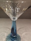 Bombay Cocktail Martini Gin Glass w/ Sapphire Squared Tapered Twisted Blue Stem — photo 4