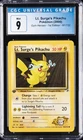 2000 POKEMON GYM HEROES 1ST EDITION #81/132 LT. SURGE'S PIKACHU CGC 9