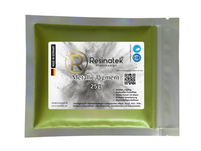 Resinatek  Premium Metallic Pigment, Mica Pulver für Epoxidharz Olivegrün 25g
