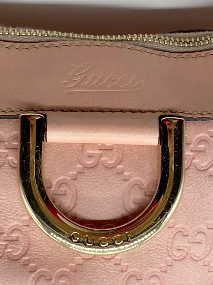Bolso de Hombro Gucci Guccissima Cuero Rosa Autenticidad Foto 4 de 4