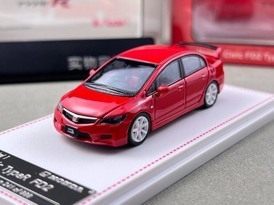 ED Model1 1:64 Red Civic FD2 Type R Sports Model Collect Diecast