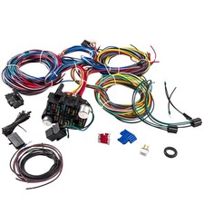UNIVERSAL Extra long Wires 21 Circuit Wiring Harness Kit For CHEVY FORD