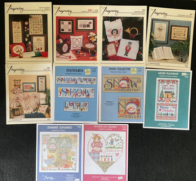 IMAGINATING CROSS STITCH LEAFLET -- MANY CHOICES $4.00-$6.00 EACH