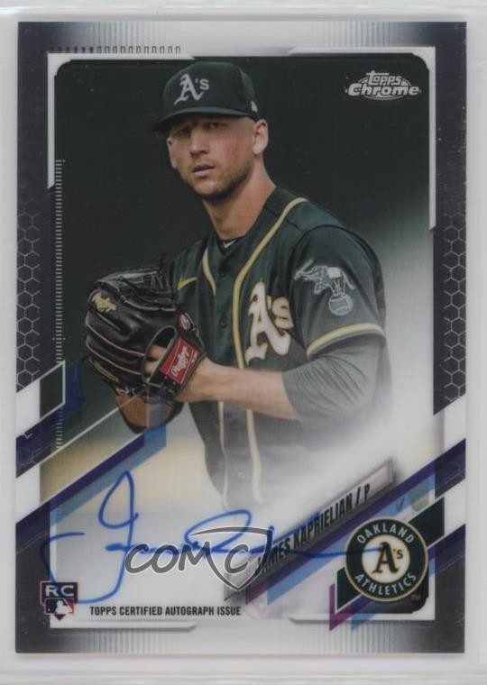 2021 Topps Chrome Rookie Auto James Kaprielian #RA-JK Auto RC 4ey