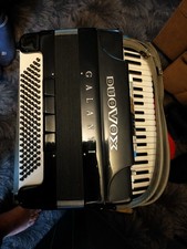 Galanti Duovox Electric Acoustic Piano Accordion, 120 Bass with Case And Amp