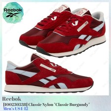 Reebok Clásico Nylon Clásico Borgoña 100230538 Para Hombre US4-12 NUEVO