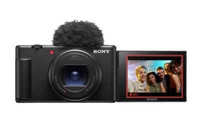 SONY ZV-1 II Vlog Digitalkamera Schwarz, 2.7x opt. Zoom, Xtra Fine Selfie-Touchd