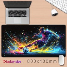 40 90cmVibrant Soccer Player Design Gaming Mouse Pad and Desk Mat - Non-Slip Rub
