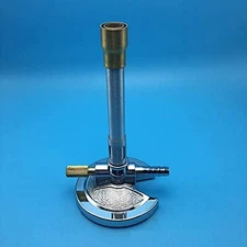 Lab Bunsen Burner, Air & Gas Adjustment with Flame Stabilizer for Natural Gas...