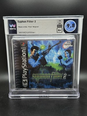 WATA 9.8 A+ - Syphon Filter 2 [Fiter Misprint] PlayStation 1, PS1 2000 BRAND NEW