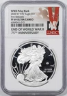 2020-W NGC PF69 Proof American Silver Eagle WW2 V75 Privy Mark First Release