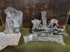 Sayco S402 Chrome 4" Centerset Bathroom Faucet with Pop-up 