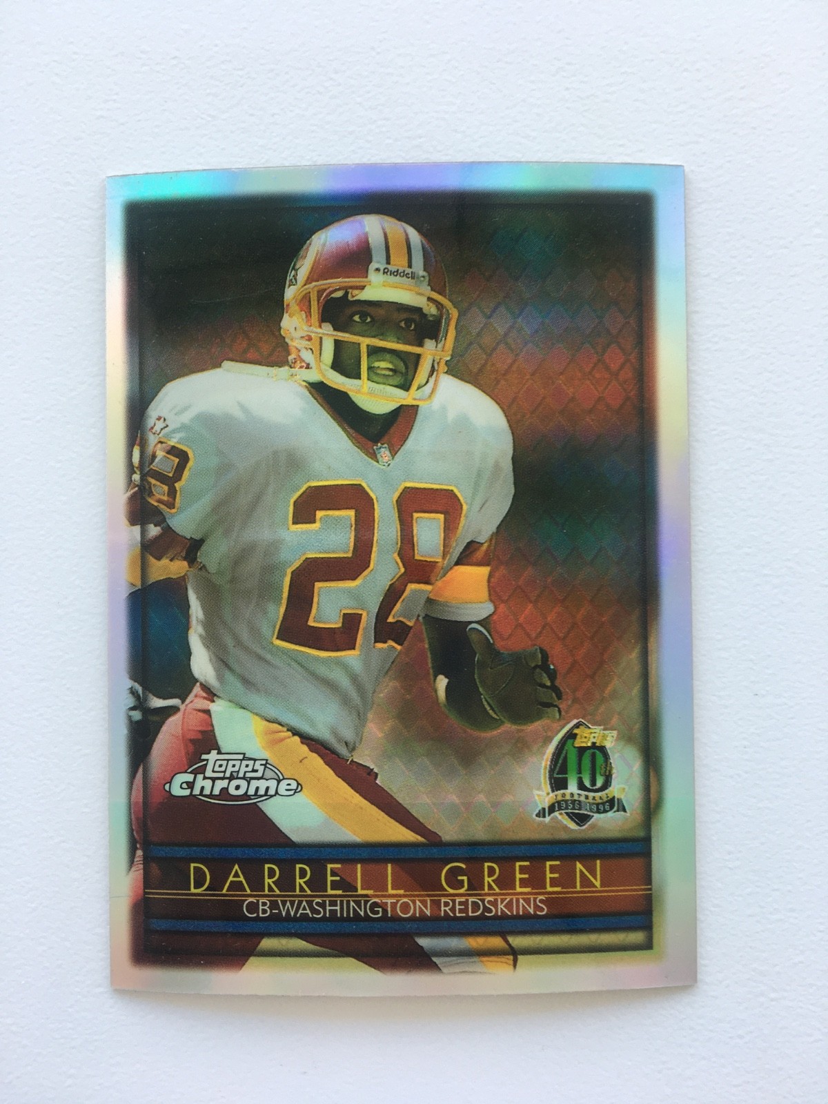 1996 TOPPS CHROME REFRACTOR - #143 - DARRELL GREEN - REDSKINS