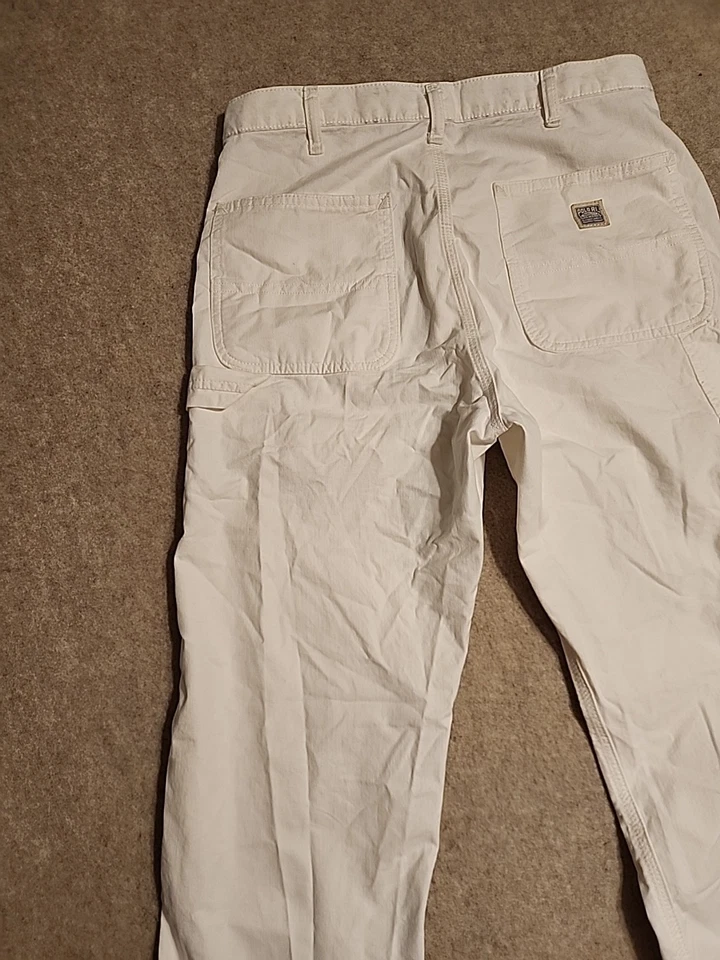 Polo Ralph Lauren Carpenter painter denim pants 30x32 P.R.L work wear white - Image 3 of 4