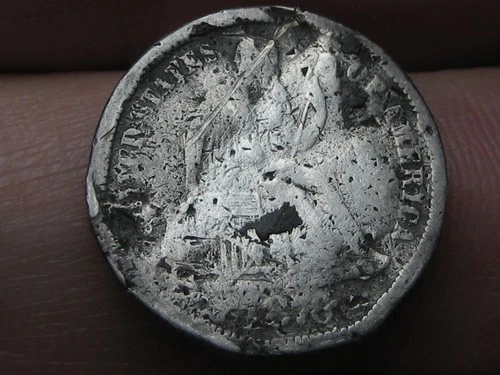 1876 P Seated Liberty Silver Dime- Philadelphia, About Good Details