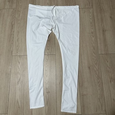Mens White Kurta Pajama Pants 50  Traditional Indian Ethnic Drawstring Wedding