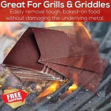 40 Pack Grill Cleaning Screens Griddle Scraping Cleaner Mesh Stains