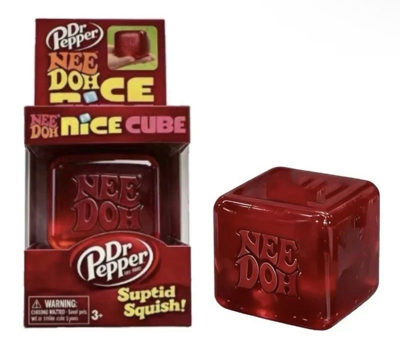 NEW Nee Doh Nice Cube - Super Solid Squish! (RED) - Stress fidget relief toy...