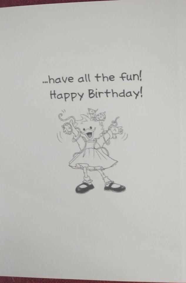 VINTAGE SUZY'S ZOO SUZY DUCKEN BIRTHDAY CARD W/ENVELOPE - Image 2 of 2