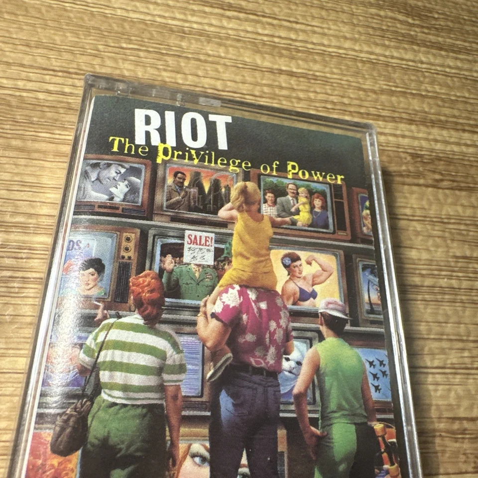 Riot The Privilege Of Power Cassette Tape 1990 Vintage 90s Hard Rock Heavy Metal - Image 2 of 4