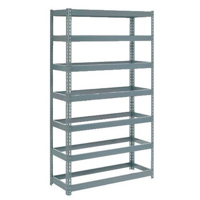 Boltless Extra Heavy Duty Shelving 48''W x 24''D x 96''H 7 Shelves No Deck