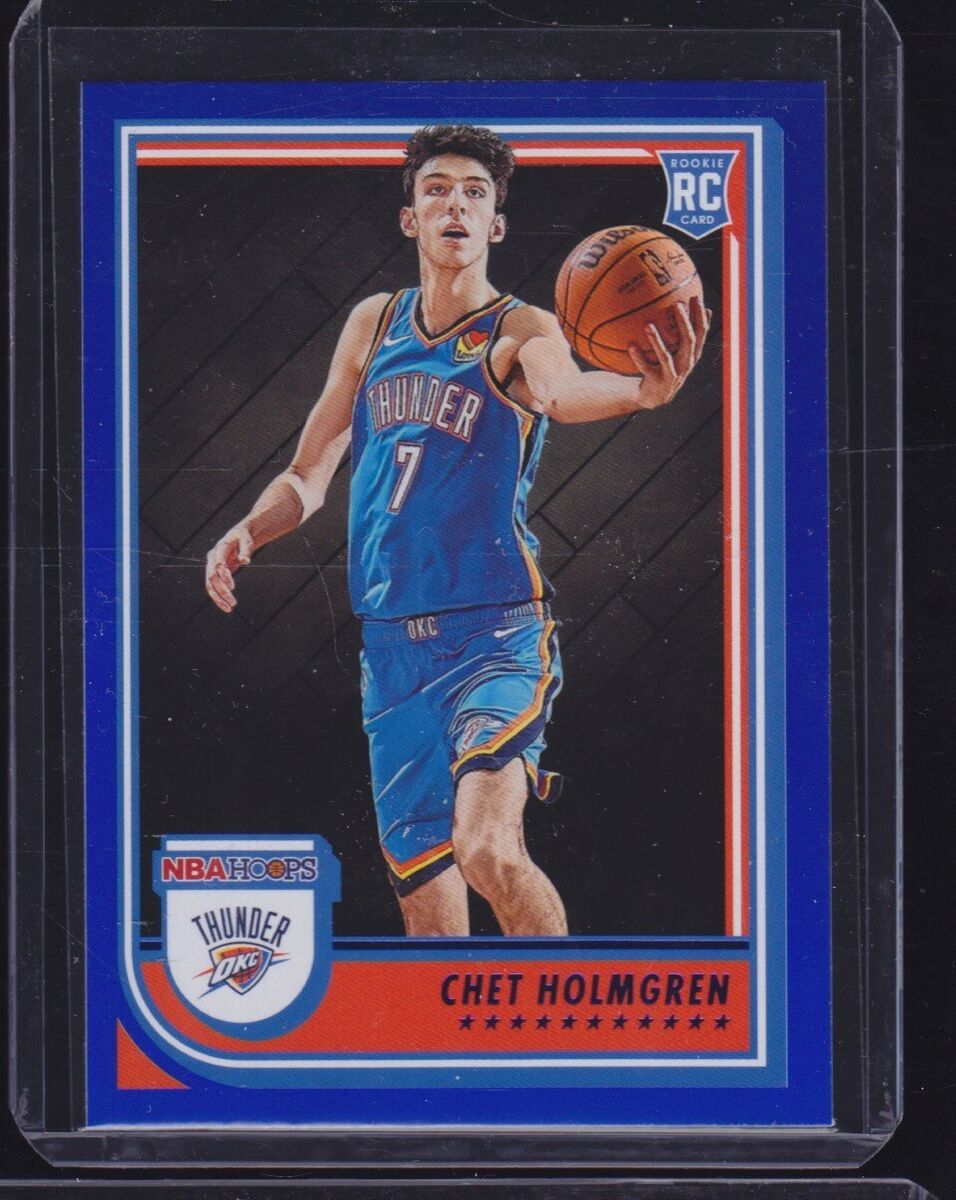2022-23 Panini NBA Hoops Chet Holmgren Blue RC Rookie #232 2022-23 Panini NBA Hoops Chet Holmgren Blue RC Rookie #232