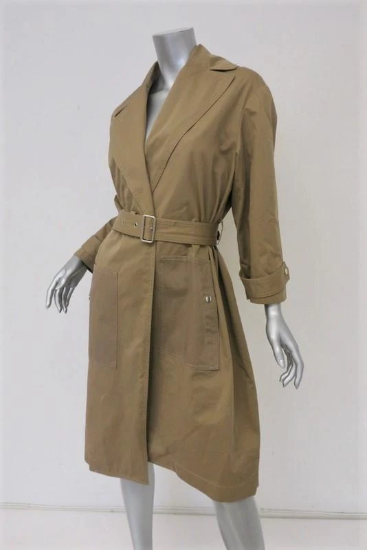 Gabardina Vanessa Bruno Gatsby Caqui Algodón Gabardina Talla 38 Chaqueta con Cinturón Foto 4 de 4