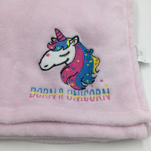 Sam Salem Born A Unicorn Pink Baby Blanket RN 31526 - Picture 2 of 6