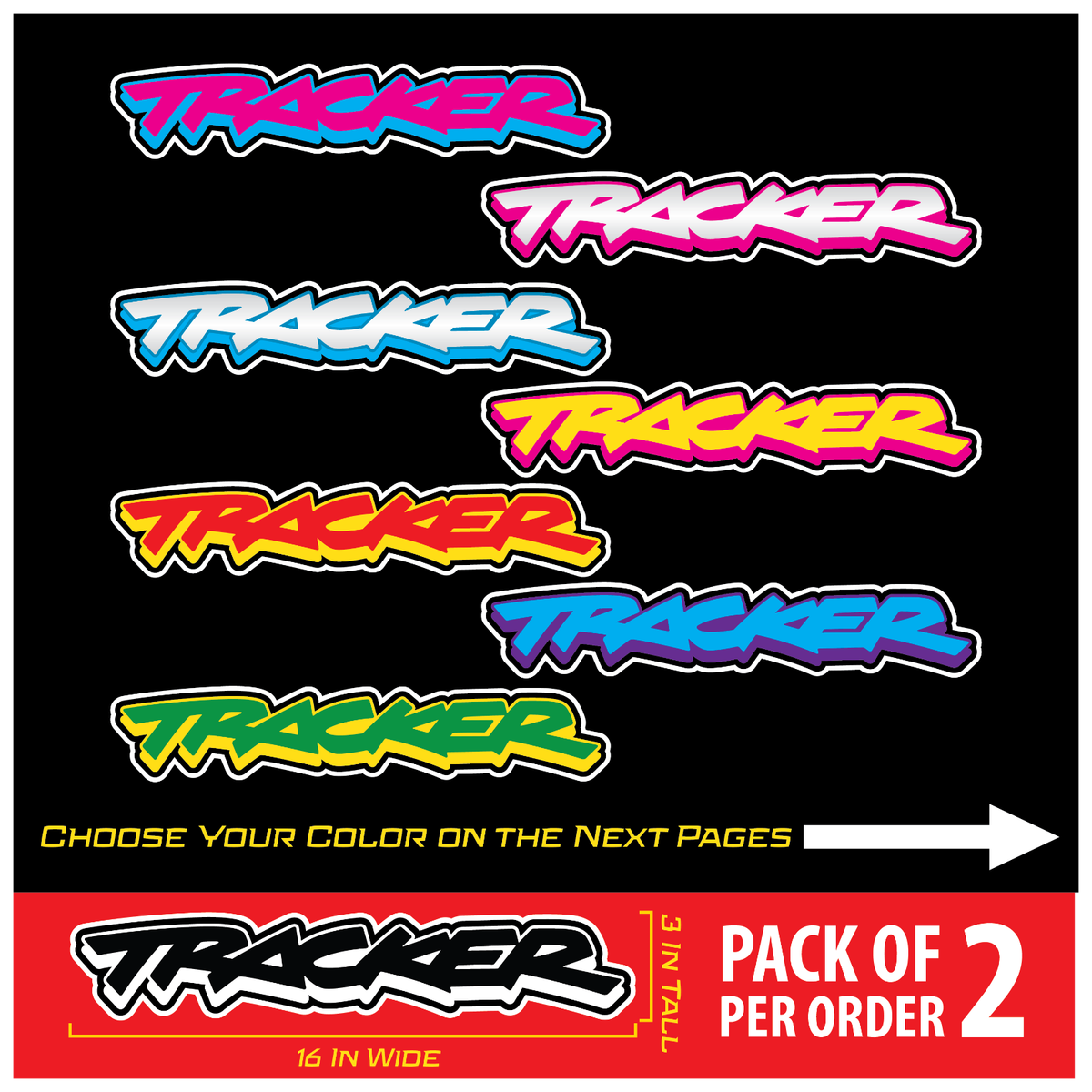Tracker Logo Decal for Car Truck Window Geo Sticker | Set of 2