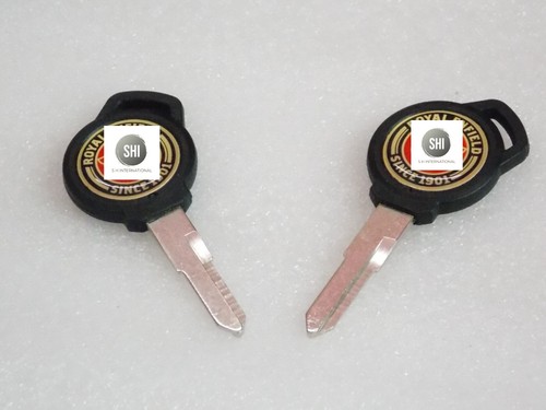Blank Key Pair Fit For Royal Enfield Bullet Classic 350 Motorcycle - Picture 9 of 13