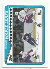 TORONTO MAPLE LEAFS 1990-91 TOPPS CARD NM-MT+/NM-MT CONDITION VINCENT DAMPHOUSSE
