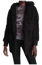 NWT The North Face Campshire Fleece Hooded Wrap Jacket, Black, XS/S, MSRP$179