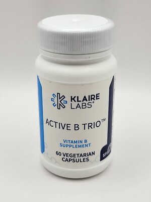 Klaire Labs SFI Health ACTIVE B TRIO - 60 Capsules - Vitamin B6 B12 Folate