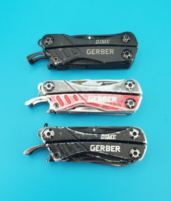 Gerber Dime small Multi-Tool! VARIOUS COLORS! LOT OF 3! BLACK / RED / BLACK