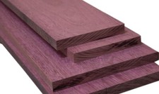 Purpleheart 4/4 Lumber Pack: 4 Boards Kiln Dried CHOOSE YOUR SIZE Purple Heart 
