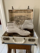 Chicago Hyde #6 VTG Roller Skates Betty Lytle Ware Bros USA in Metal Case Womens