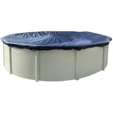 Winter Block Winter Pool Cover 24' Above-Ground Premium Round UV Resistant Blue