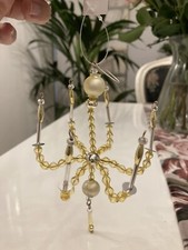 Christbaumschmuck, Gablonzer Schmuck, Weihnachtsschmuck, Baum - Lüster Gelb