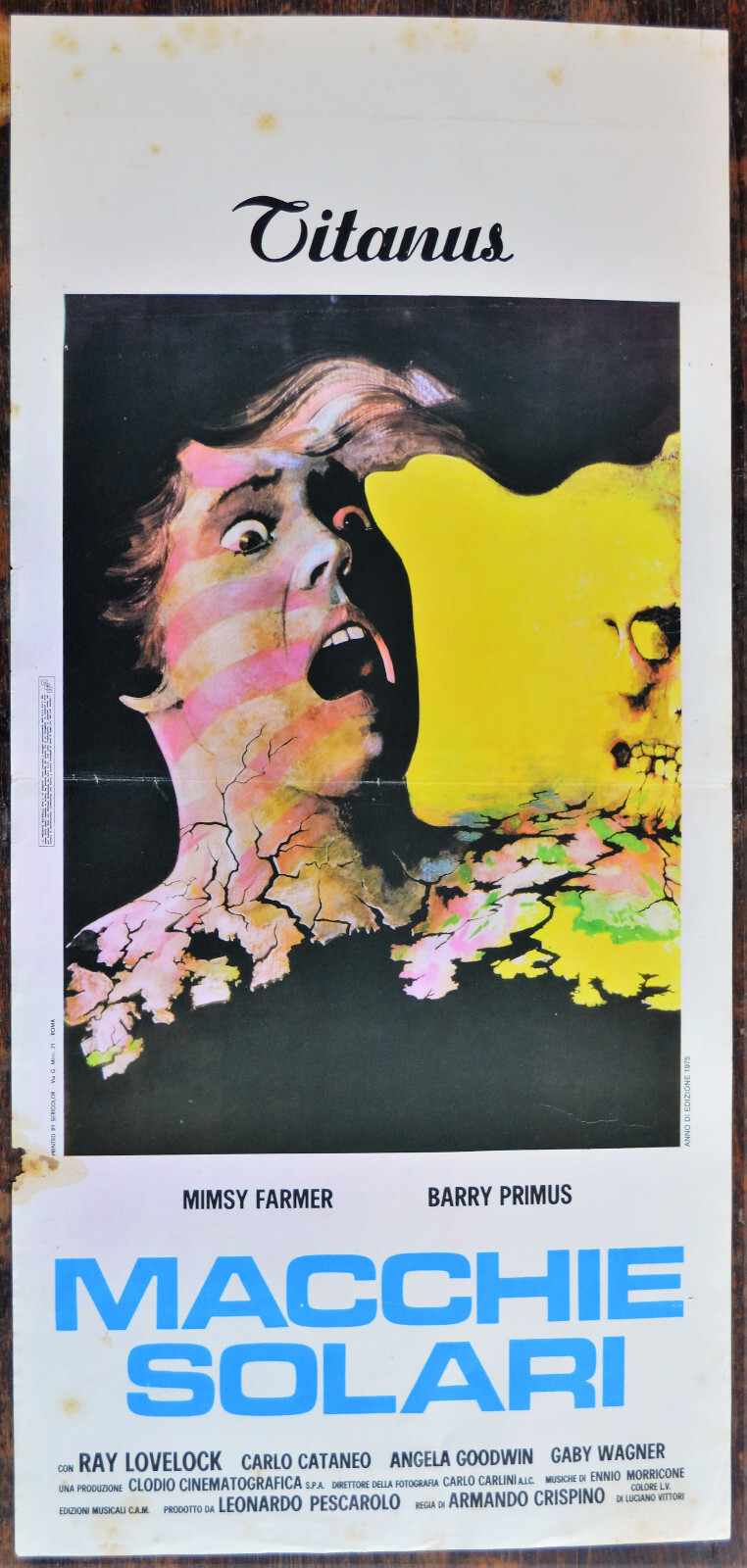 Locandina originale film Macchie solari (1975) - Regia di Armando Crispino