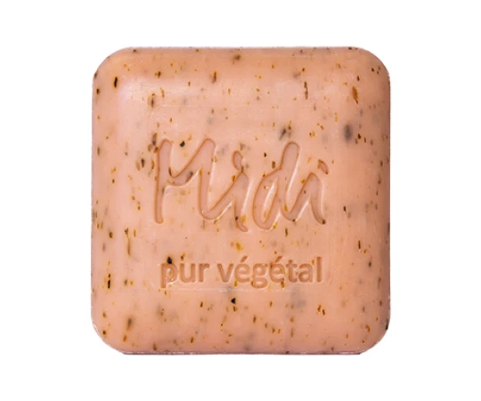 SAVON DU MIDI Bio Seife mit Blüten Pfingstrose, Seife mit Peeling Effekt Savon du Mid 100g
