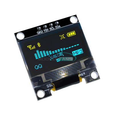 0.96'' 128X64 OLED I2C IIC Serial Yellow Blue LCD LED Display Module for Arduino