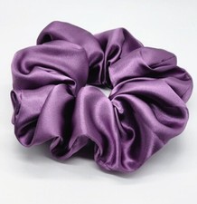 XXL Jumbo Women Charmeuse Pink Satin Scrunchie Elastic Mothers Day Birthday