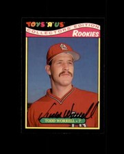 Todd Worrell Signed 1987 Topps Toys R Us Rookies St. Louis Cardinals