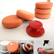 6Pcs Car Wax Wash Pad Sponge Cleaning Polishing Foam Applicator Pad +Handle