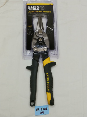 Klein Tools 1202S Aviation Snips with Wire Cutter, Straight Cutting