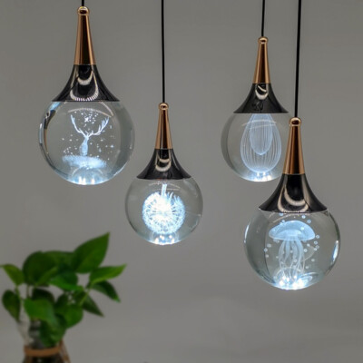 Kitchen Pendant Light Hotel Crystal Lamp Bedroom Ceiling Lights Pendant Lighting