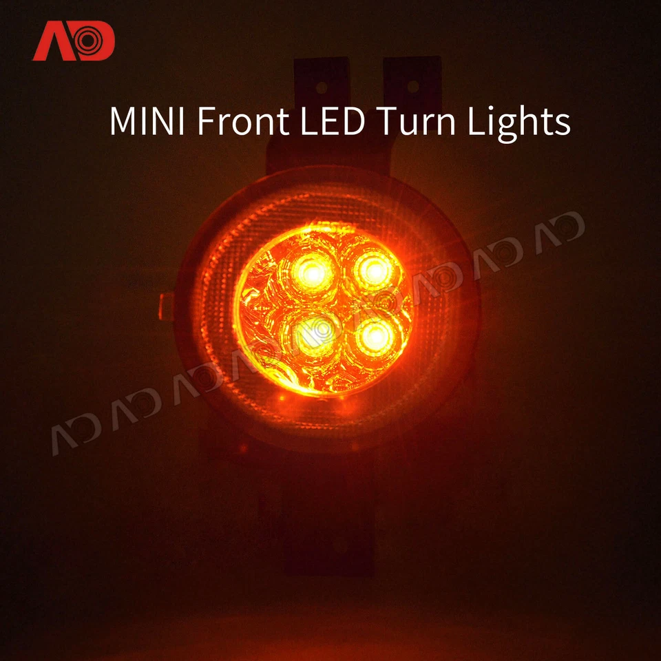 For Mini Cooper R50 R52 R53 02-08 Smoked LED Turn Signal Light Parking Lamp 2pcs - Image 3 of 4