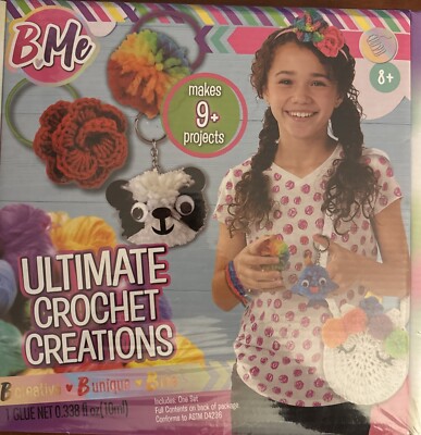 DIY All in One Crochet Knitting Kit for Beginners Starter Arts & Craft Set for 