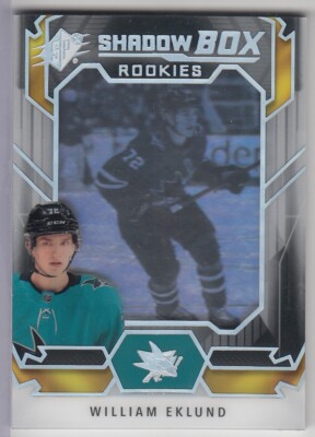 2021-22 SPX Shadow Box Rookies William Eklund Sharks
