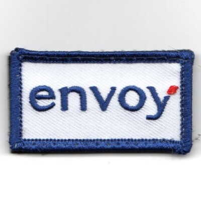 FSS ENVOY AIRLINES TAILFIN BLUE  FLIGHT SUIT SLEEVE HOOK & LOOP PATCH